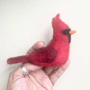 Needle Felted Male Northern Cardinal MADE TO ORDER