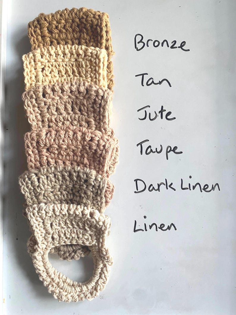 One Crochet Kitchen Towel Holder, Lots of Color Options - Made to Order image 10