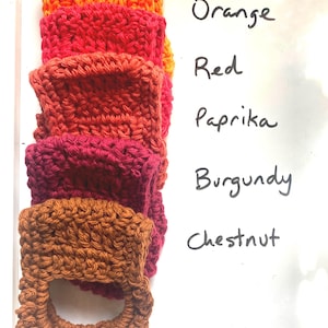 One Crochet Kitchen Towel Holder, Lots of Color Options - Made to Order image 3