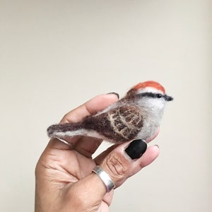 Needle Felted Chipping Sparrow MADE TO ORDER