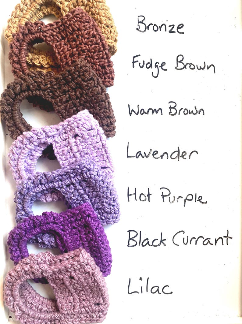 One Crochet Kitchen Towel Holder, Lots of Color Options - Made to Order image 4