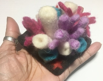 Needle Felted Coral Reef READY to SHIP