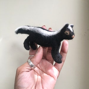 Needle Felted Skunk MADE TO ORDER