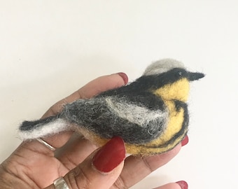 Needle Felted Magnolia Warbler Male Or Female MADE TO ORDER