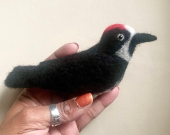 Needle Felted Acorn Woodpecker MADE TO ORDER