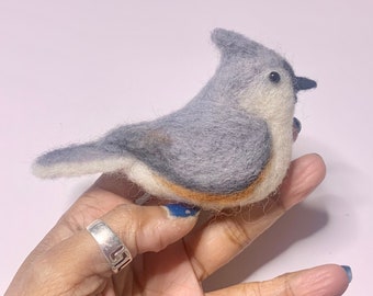 Needle Felted Tufted Titmouse MADE TO ORDER