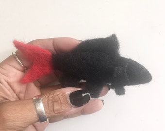 Needle Felted Red Tail Shark READY TO SHIP