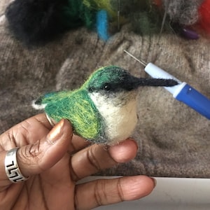 Felted Hummingbird 1 Needle Felted Ruby Throated Hummingbird, Male or Female, Legs ...