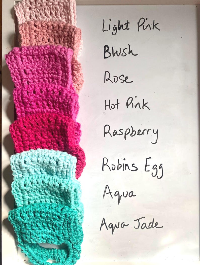 One Crochet Kitchen Towel Holder, Lots of Color Options - Made to Order image 5