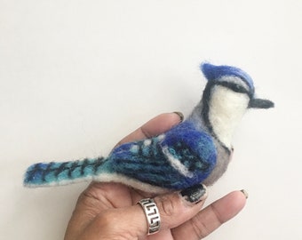 Needle Felted Blue Jay MADE to ORDER