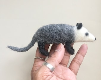 Needle Felted Virginia Opossum MADE TO ORDER
