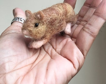 Needle Felted Hamster READY TO SHIP