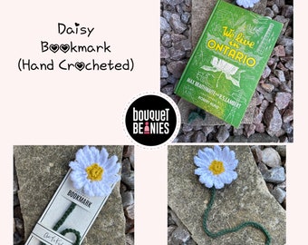 Daisy Bookmark, Daisy Gifts for Women, Flower Bookmark, Crocheted Bookmark, Book Club Gifts, Coworker Farewell Gift, Teacher Gift, Daisy