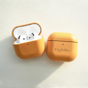 Custodia in pelle personalizzata per AirPods 4 - Custodia in vera pelle personalizzata per AirPods di quarta generazione