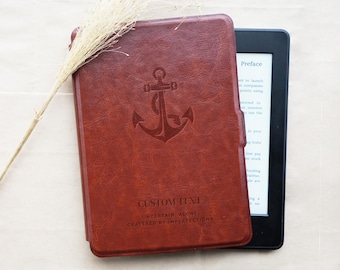 Personalized PU Leather Kindle Case | Engraved Paperwhite, Colorsoft, Basic Kindle Cover, Custom Gift for Book Lovers