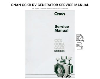 Onan CCKB RV Generator Service Manual PDF for Repair