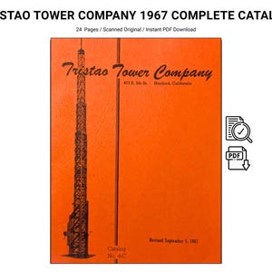 Catalogue Tristao Tower Company 1967 - Tours radio et antennes à manivelle, manuel d'ingénierie vintage PDF