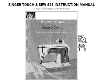 Singer Touch & Sew 628 (User Manual)
