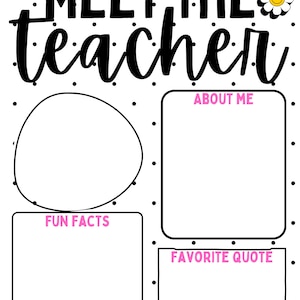 Meet the Teacher Canva Template