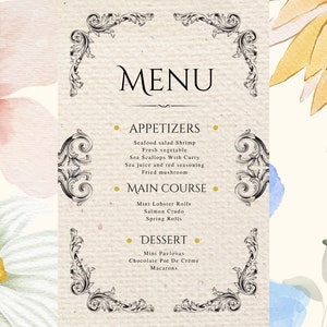 3 Vintage Food Menu Template (CANVA)