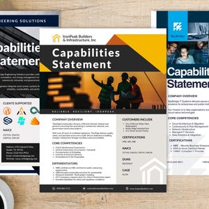 3 Minimalist Executive Capabilities Statements Template (CANVA)