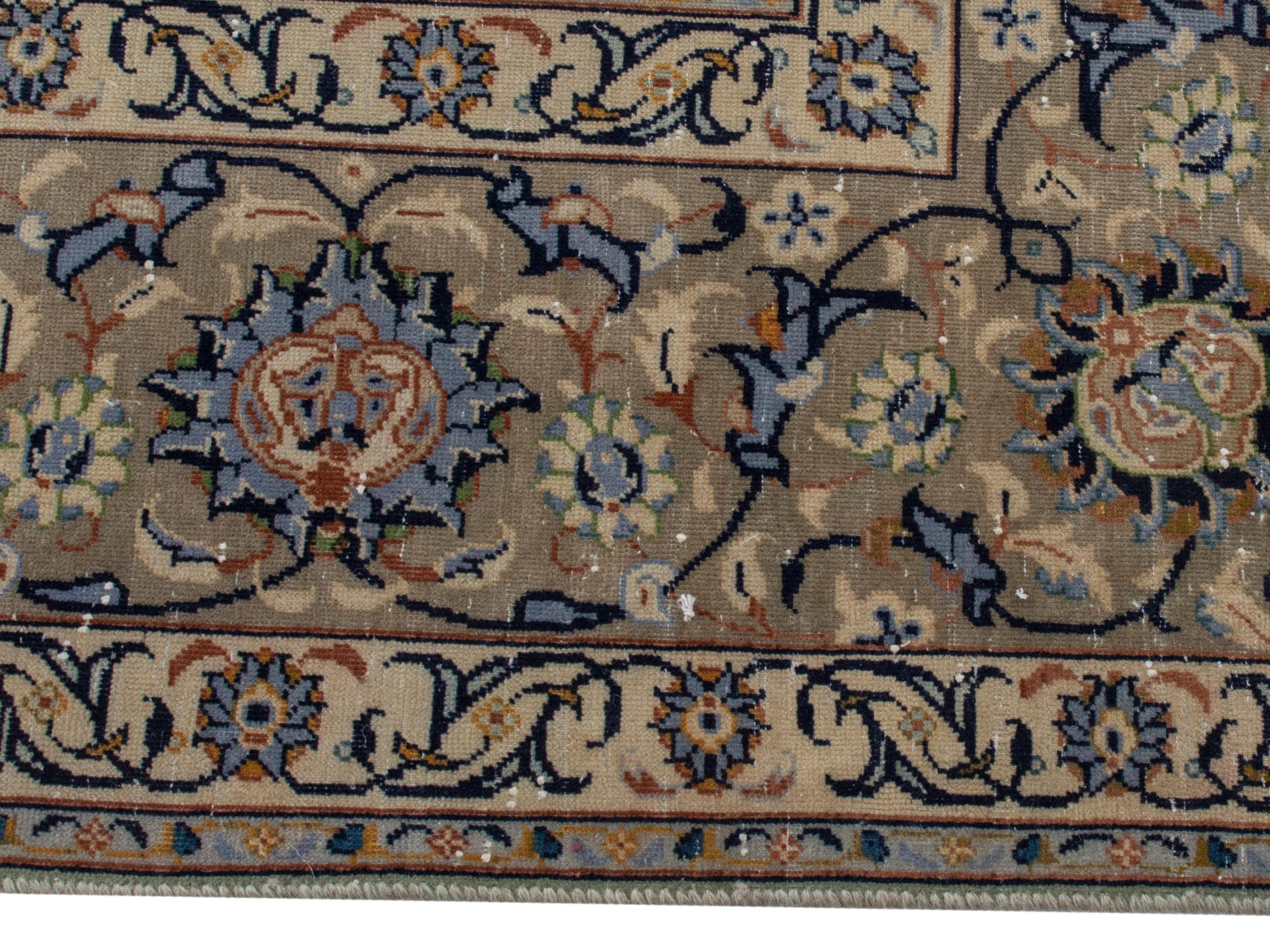 10x14 Vintage Rug, Turkish Rug, Green Rug, Oversized Rug, Living Room ...