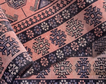 4x8 Runner Rug, Turkish Rug, Vintage Rug, Pink Rug, Stair Rug, Entryway Rug, Hallway Rug, Kitchen Carpet, Boho Corridor Rug, 3'7"x8'