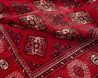 5x6 Vintage Rug, Red Turkish Rug, 5x6 Handmade Oushak Rug, Bedroom Rug, Office Rug, Anatolian Rug, Designer Rug, Antique Rug, 4&#39;7&quot;x5&#39;9&quot;
