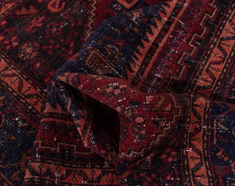 4x8 Vintage Rug, Blue Turkish Rug, 4x8 Handmade Oushak Rug, Bedroom Rug, Office Rug, Anatolian Rug, Designer Rug, Antique Rug, 4&#39;6&quot;x7&#39;10&quot;