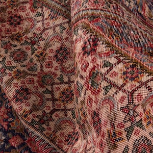 10x13 Vintage Rug, Turkish Rug, Red Rug, Oversized Rug, Living Room Rug, Antique Rug, Oushak Rug, Bedroom Rug, Office Rug, 9&#39;6&quot;x12&#39;10&quot;
