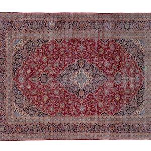 8x12 Vintage Rug, Turkish Rug, Red Rug, Oversized Rug, Living Room Rug, Antique Rug, Oushak Rug, Bedroom Rug, Office Rug, 8&#39;2&quot;x12&#39;2&quot;