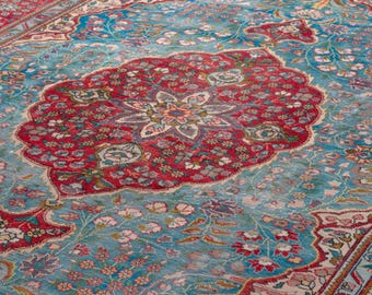 7x10 Vintage Rug, Turkish Rug, Red Rug, Area Rug, Anatolian Oushak Rug, Living Room Rug, Bedroom Rug, Antique Rug, Home Decor, 6'8"x10'2"