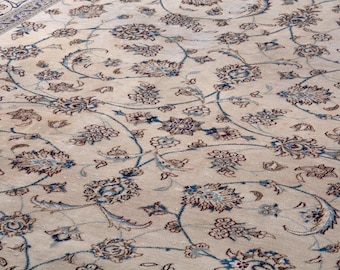 8x12 Vintage Rug, Turkish Rug, Beige Rug, Oversized Rug, Living Room Rug, Antique Rug, Oushak Rug, Bedroom Rug, Office Rug, 8'2"x11'11"