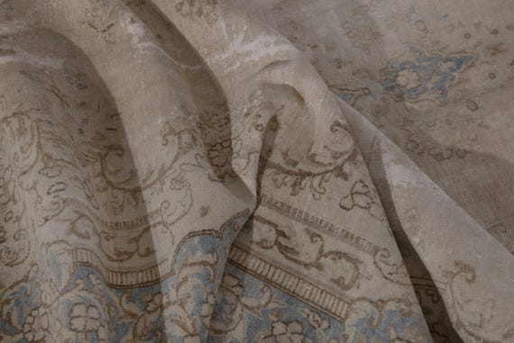 10x14 Vintage Rug, Turkish Rug, Beige Rug, Oversized Rug, Living Room Rug, Antique Rug, Oushak Rug, Bedroom Rug, Office Rug, 9'8"x13'11"
