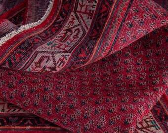 4x11 Runner Rug, Turkish Rug, Vintage Rug, Red Rug, Stair Rug, Entryway Rug, Hallway Rug, Kitchen Carpet, Boho Corridor Rug, 3'9"x11'