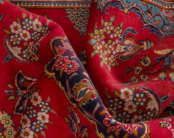 7x10 Vintage Rug, Turkish Rug, Red Rug, Area Rug, Anatolian Oushak Rug, Living Room Rug, Bedroom Rug, Antique Rug, Home Decor, 7'1"x10'2"