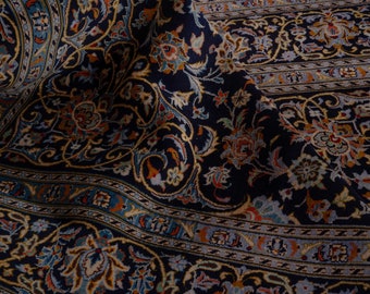 8x11 Vintage Rug, Turkish Rug, Blue Rug, Oversized Rug, Living Room Rug, Antique Rug, Oushak Rug, Bedroom Rug, Office Rug, 7'10"x11'2"