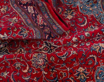 7x10 Vintage Rug, Turkish Rug, Red Rug, Area Rug, Anatolian Oushak Rug, Living Room Rug, Bedroom Rug, Antique Rug, Home Decor, 7'1"x10'