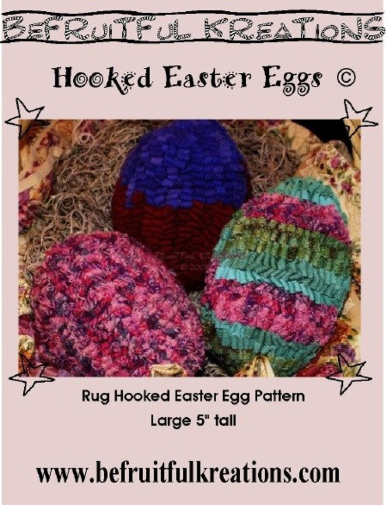 Dimensional Easter Eggs Rug Hooked Epattern Hooking Etsy