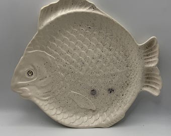 Vintage Made in Holland Ceramic Glazed Fish Plate/Tray 8.5"