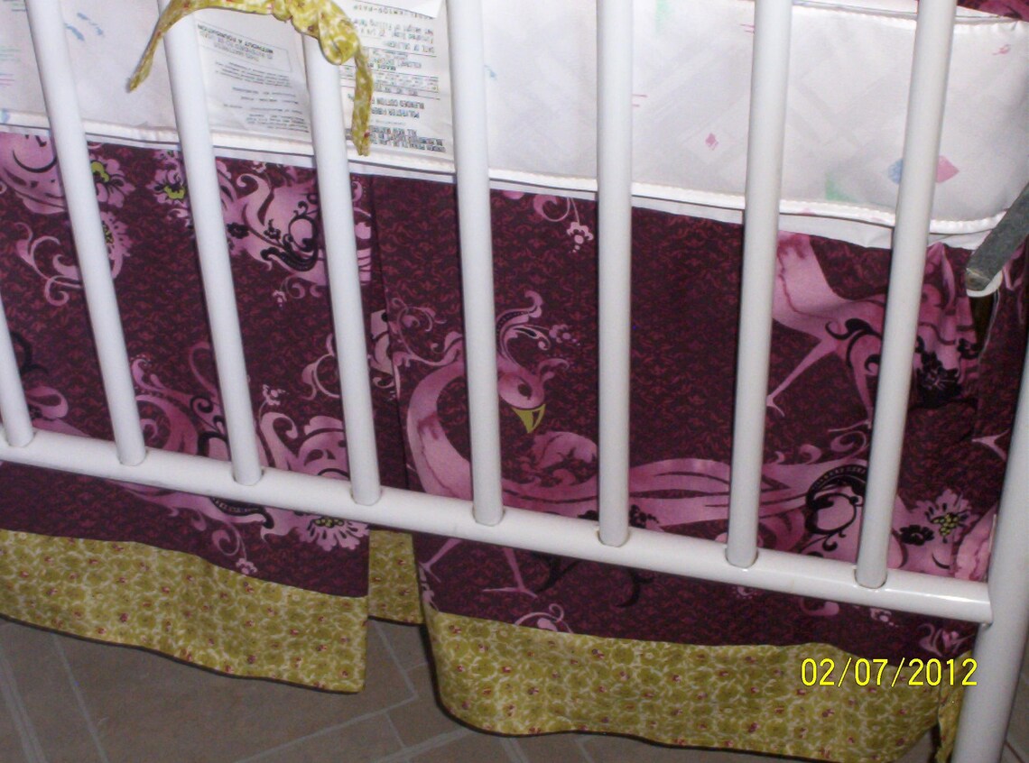 Custom Standard Crib Pleated Bedskirt Made with Client's Etsy