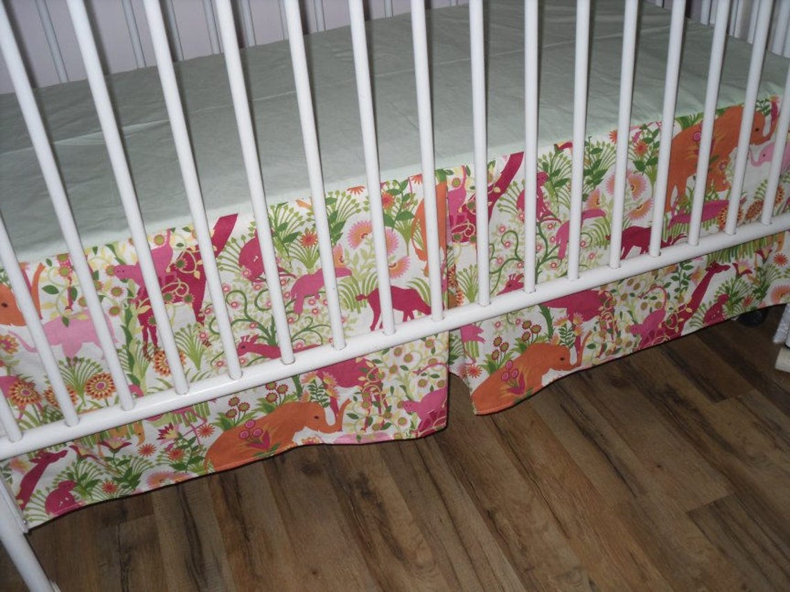 Custom Standard Crib Pleated Bedskirt Made with Client's Etsy