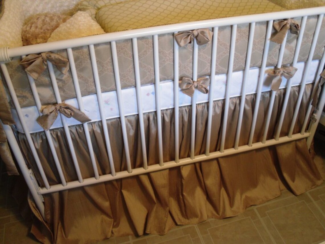 Custom Standard Crib Gathered Bedskirt... Made with Etsy