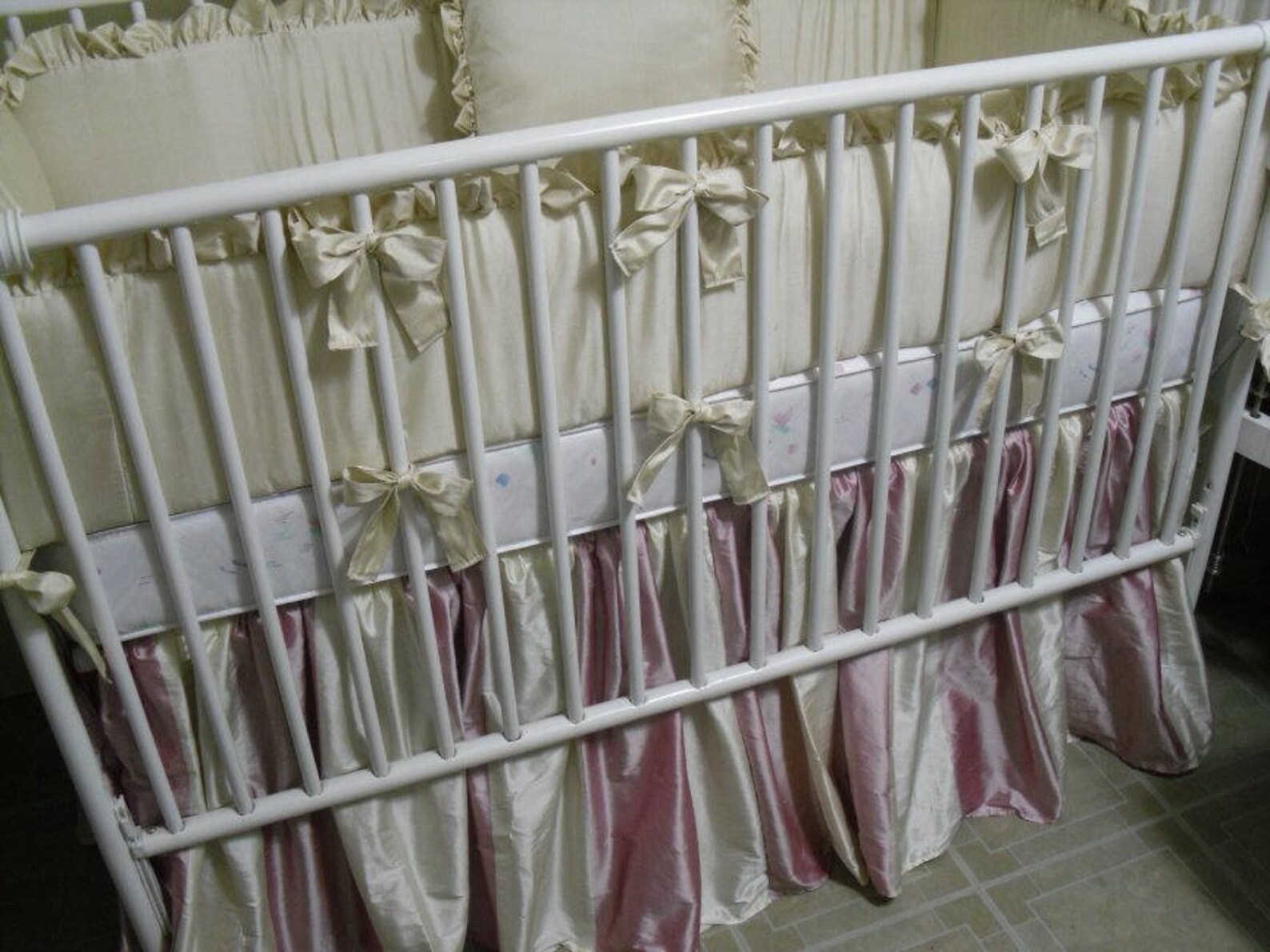 Custom Standard Crib Gathered Bedskirt... Made with Etsy
