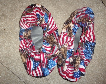 Amerikanische Flagge mit Adler Theme Bowling Schuhüberzüge