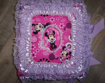 Fabric Photo Album Minnie Mouse with lavender trim
