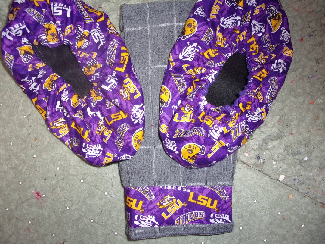 LSU University Bowling Shoe Covers W/matching Towel Etsy