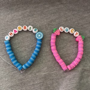 Hand made personalised bead bracelet