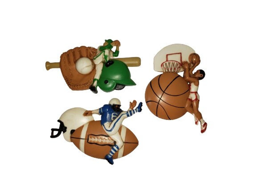 Vintage Homco Burwood Boys Sports Wall Hanging Decor Set of 3 Etsy