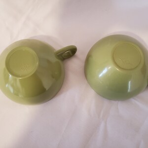 Oneida OD Avocado Green Melamine Replacement Teacups Coffee Cups Vintage 1970s Retro 70s Kitchen Dinnerware Boho Style image 4